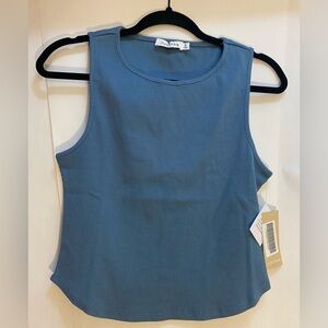 NWT Just Fab Woman’s Blue Ribbed Tank Top Size Medium